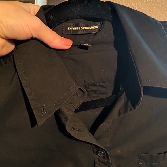 Black Express Button Shirt - Picture 2 of 4